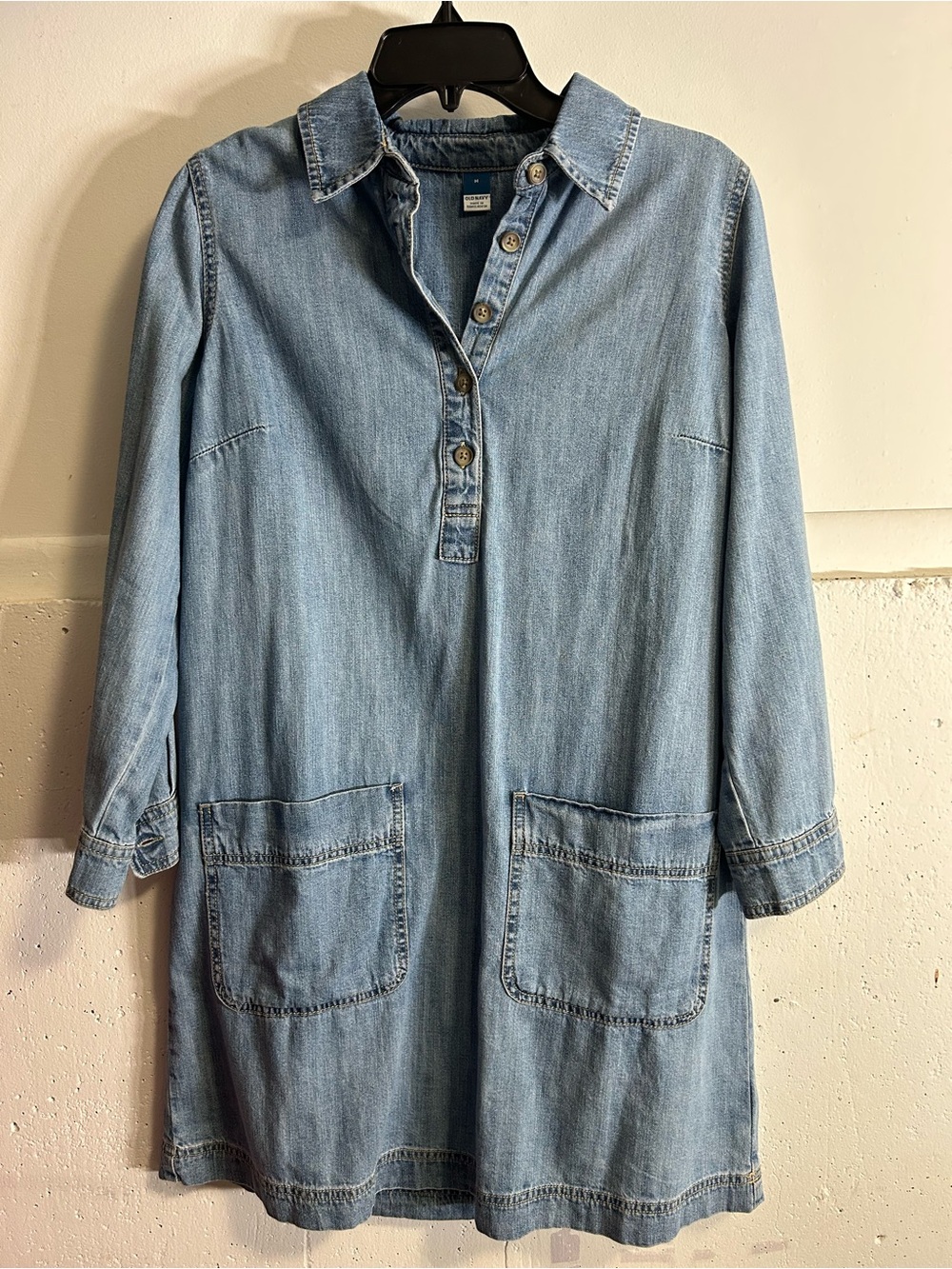 Old Navy Light Blue Denim Shirt Dress